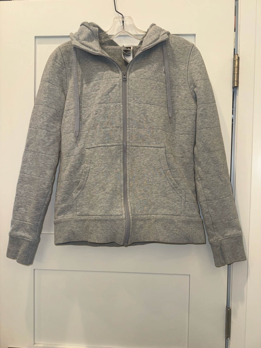 The North Face Women’s Full Zip Fleece-Lined Hoodie Jacket Gray Medium